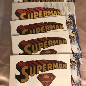 Superman Decal Stickers - Retro Logo lot 5 wall decor book